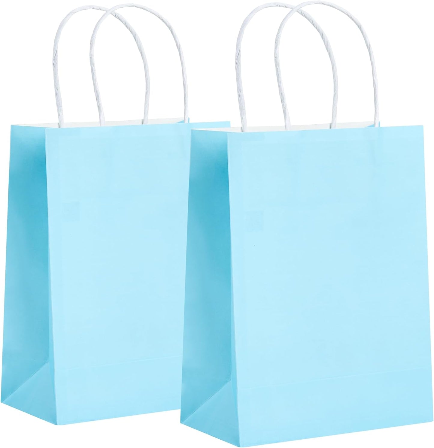 32 Pack Paper Gift Bags with Handles, 5.8"×3.2"×8.25" Party Favor Bags, Gift Bags, Small Gift Bags with Handles, Party Bags, Small Goodie Bags Bulk for Birthday, Crafts, Wedding, Party Supplies (8 Colors)