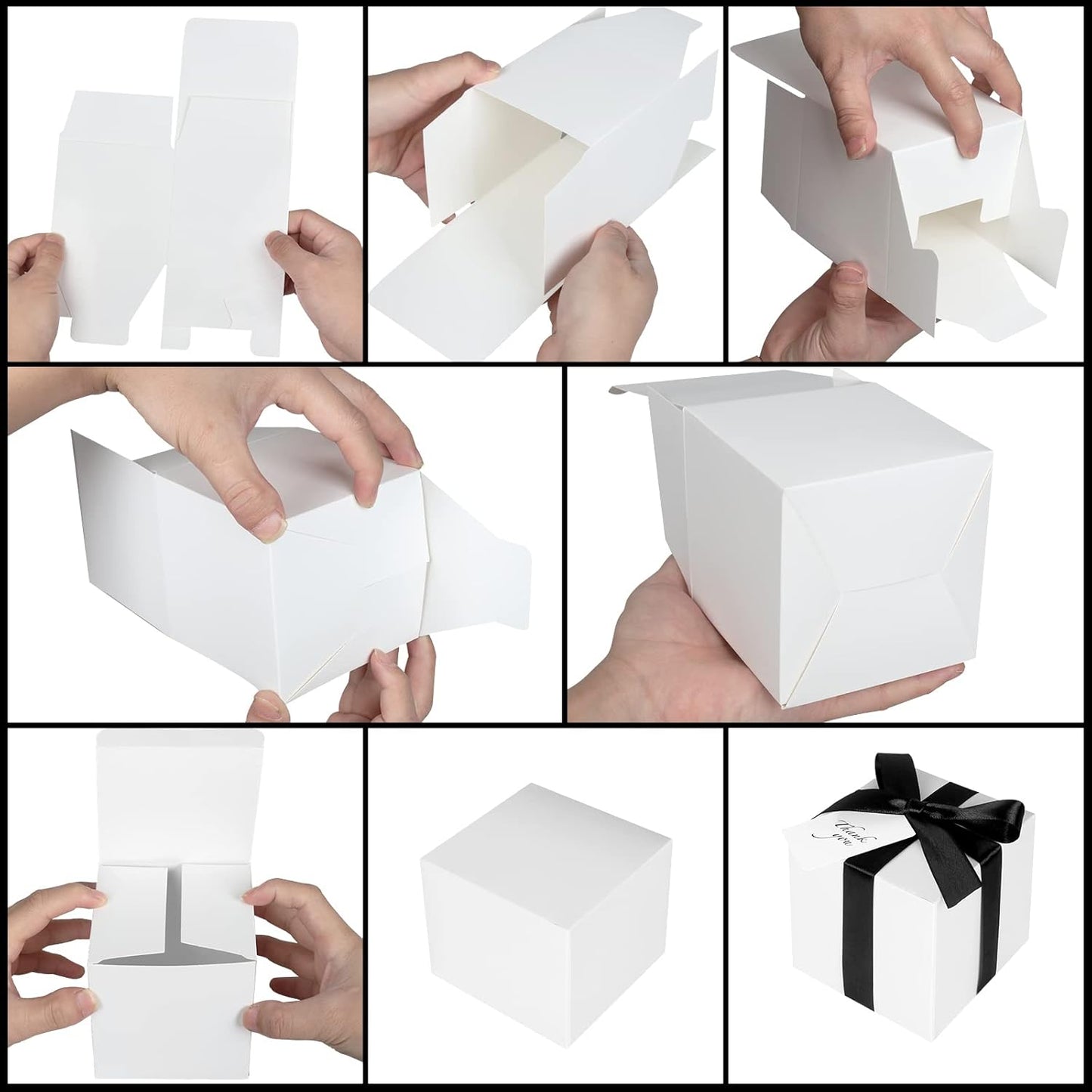100 Pack Small Gift Boxes, 2x2x2 Inches Favor Boxes Gold Paper Gift Boxes with Lids for Presents, Crafting, Cupcake Boxes, Gifts, Candy Boxes for Wedding Party Bridal Shower Baby Shower Favors