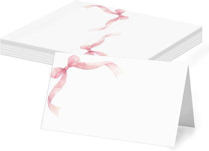 Mermaid Place Cards for Table Setting, 2 x 3.5" Escort Cards, 25 Under The Sea Tent Cards Food Label for Dinner Party, Wedding, Bridal Shower, Baby Shower, Birthday Party Supplies