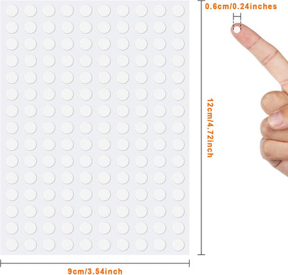 Zonon 1000 Pcs Double Sided Adhesive Dots Clear Glue Point Tape Stickers Balloon Glue Round Mini No Traces Adhesive Sticker Dot Sticker for Classroom Decor Craft DIY Office (0.24 Inch/ 6 mm)