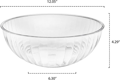 Party Essentials Hard Plastic 192-Ounce Serving Bowl, Neon Pink