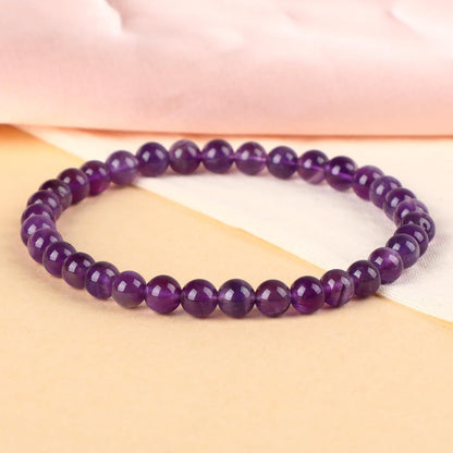 LPBeads Handmade Natural Gemstone Stretch Elastic Bracelet Healing Crystal Round Stone Beads Jewelry Gifts for Women Men