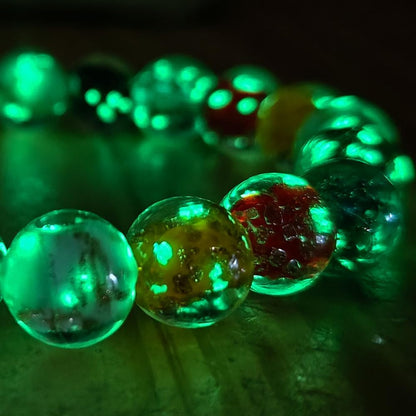 Handmade Glow-in-the-Dark Beaded Bracelet, Luminous Wrist Accessory, Fashion Bracelet for Women, Ideal Gift for Night Events, Parties & Birthdays