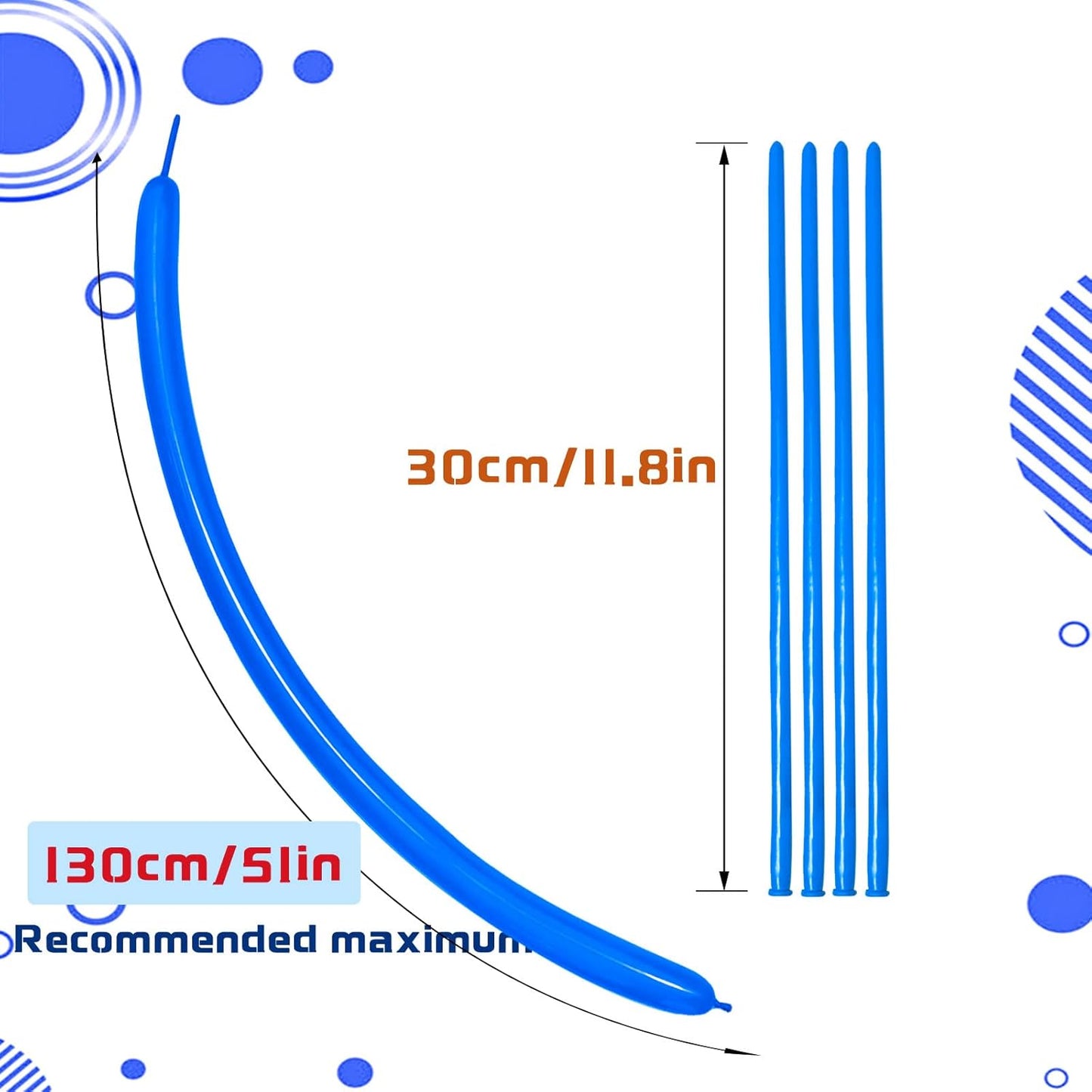 260 Balloons Clear, Thickening Long Balloons for Tying Arch, Twisting Latex Animals Magic Modeling Skinny Birthday Balloon for Kid‘s Party Wedding Decoartion Supply 100pcs