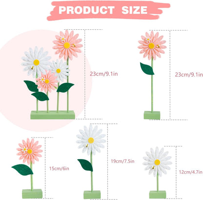 SUNBEAUTY 4PCS Honey Bee Honeycomb Centerpieces Decorations Yellow Bee Honeycomb Table Centerpieces with Sunflower Stickers for Baby Shower Birthday Gender Reveal Birthday Decoration