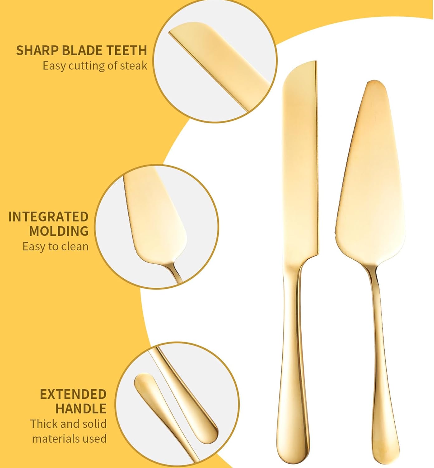 Wedding Cake Knife and Server Set, 2Pcs Stainless Steel Cake Cutting Set, Silver Cake Cutter and Cake Server for Wedding, Birthday, Party, Christmas