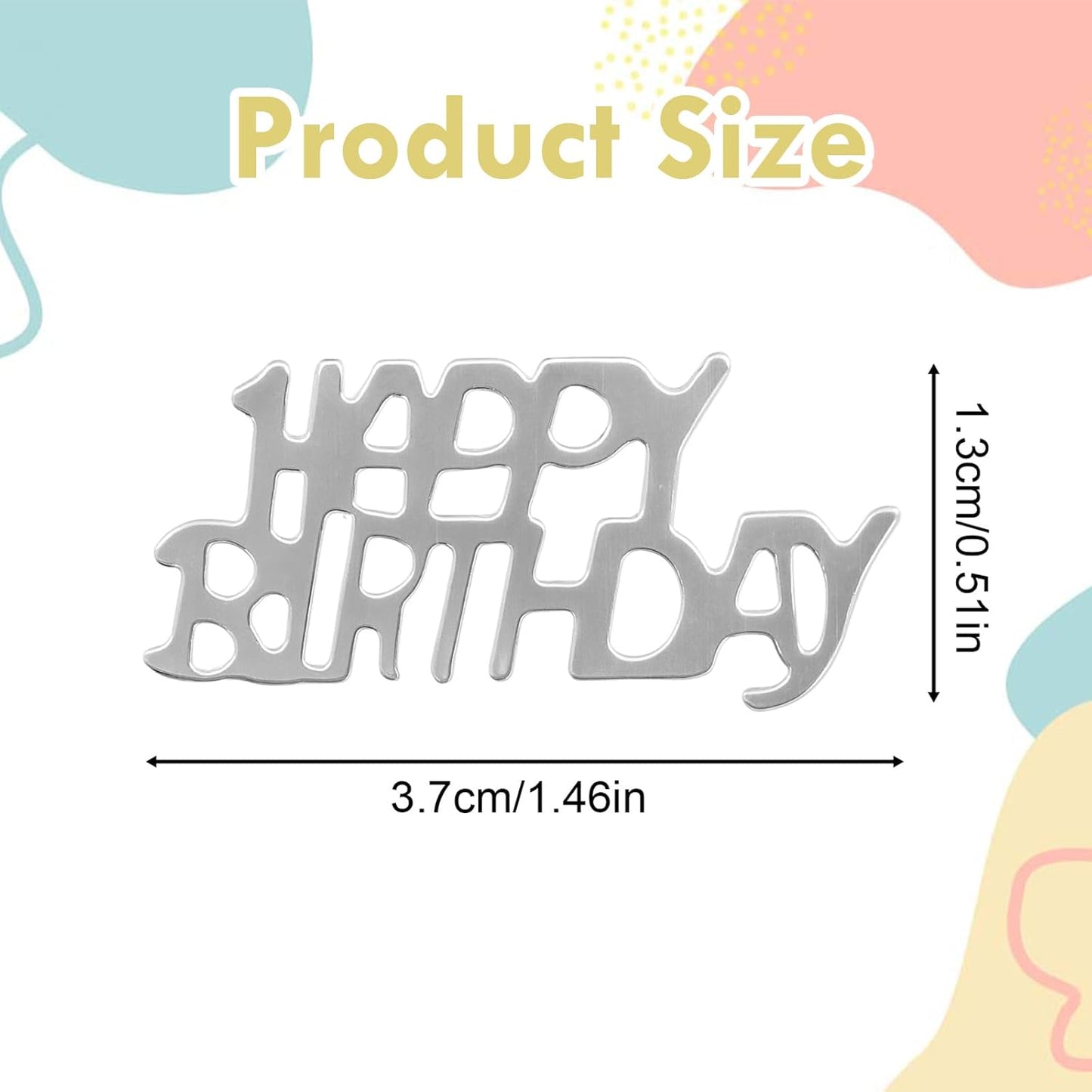 Gold Happy Birthday Confetti, Table Paper Scatter Golden Birthday Decorations for Party (0.03 lbs)