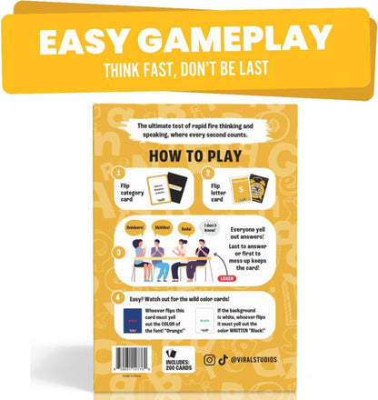 Viral Studios You Snooze You Lose – Fast-Paced Word Party Game for Teens & Adults | 200 Hilarious Matching Cards for Game Nights, Parties & Family Fun Ages 15+