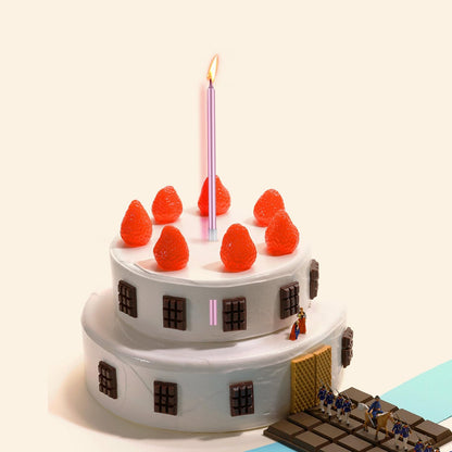 BEAN LIEVE 24-Count Birthday Candles - Long Thin Cake Candles Slow Burning Candles for Birthday, Wedding, Lucky Party Decoration (Champagne Gold)