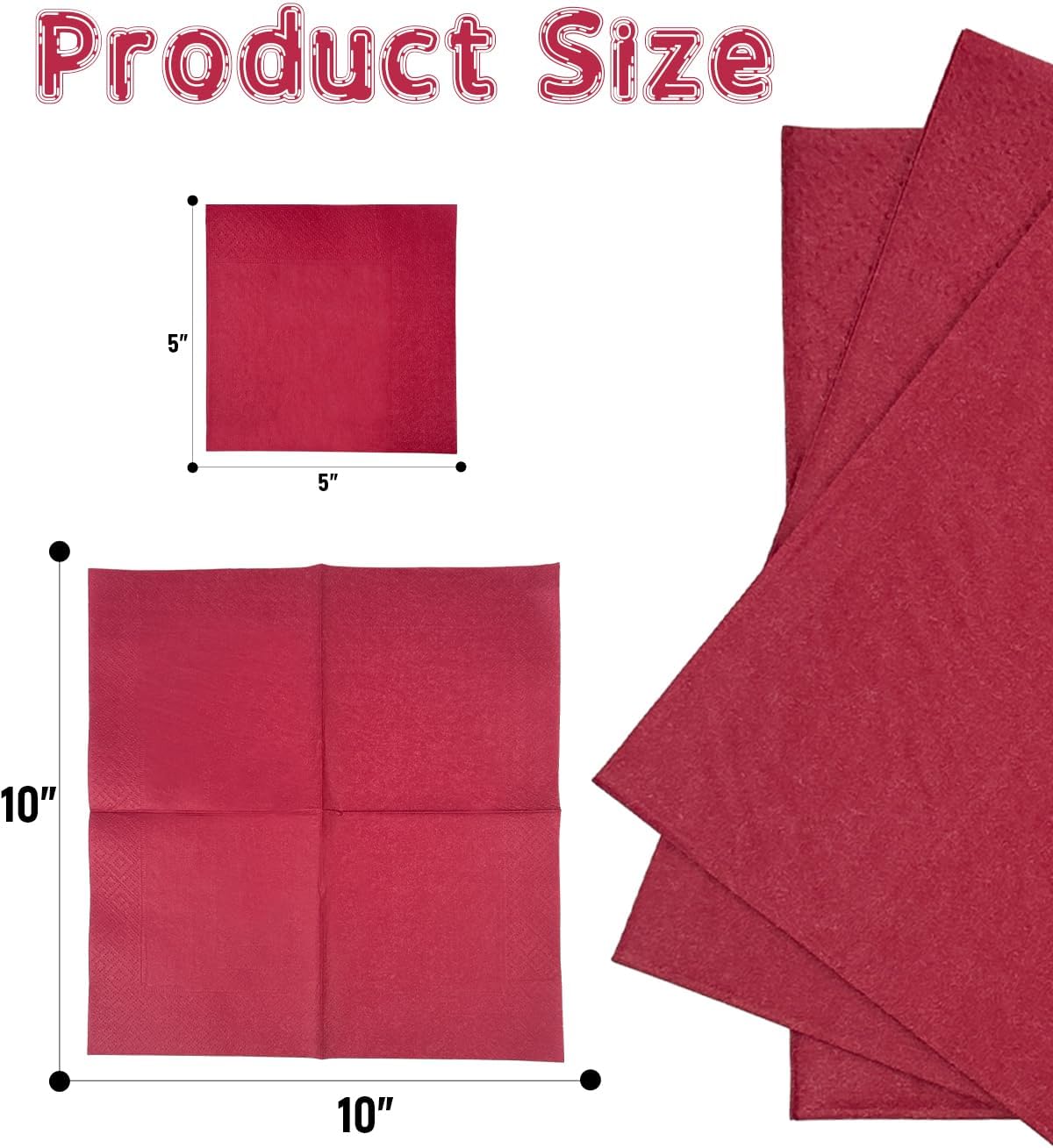24 colors Cocktail Napkins 5 * 5inch disposable Beverage Napkin paper for Cocktail, Wedding, Dinner，Brithday Party Dessert Wine Paper Napkins（ 120 Count）