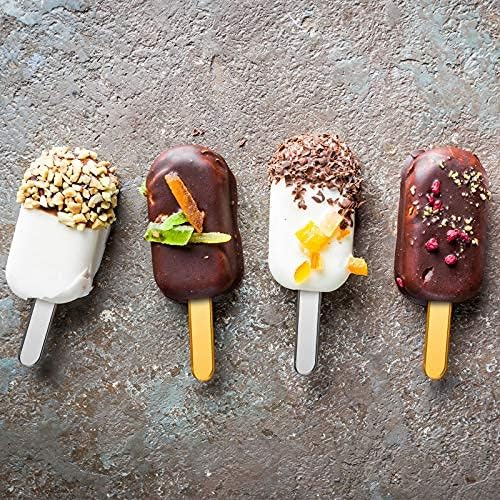 30 Pieces Acrylic Sticks Reusable Cakesicle Cake Pop Mold Mirror Ice Pop Sticks Ice Cream Cakesicle Mold for Home Cake Candy Gifts Party Craft
