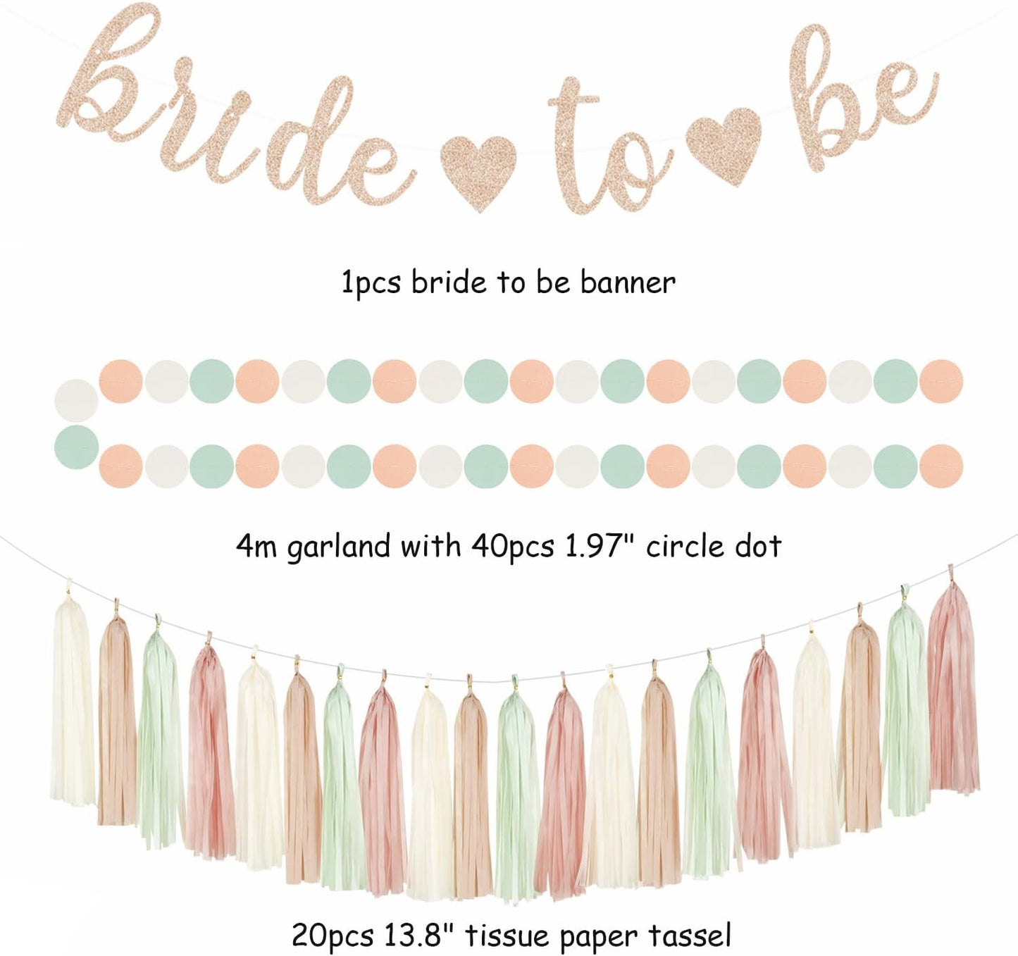 Champagne-Gold Beige Fall Baby-Shower Party-Decorations - 36pcs Welcome Home Banner Sign,Neutral Paper Lanterns,Girl Streamers Garland,Boho Hanging Tissue Pom Poms Flowers Fans Backdrop Decor Burgleda