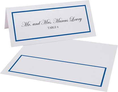 Single Line Border Printable Place Cards, Gold (Choose Color), Set of 60 (10 Sheets), Laser & Inkjet Printers - Wedding, Party, Dinner, and Special Events - Made in the USA