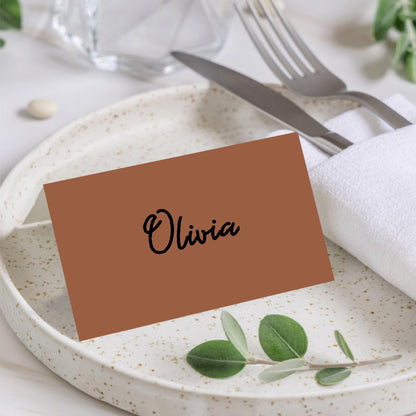 Gold Foil Place Cards for Table Setting, Printable Tent Cards for Food Buffet, Name Card for Wedding Banquet, Bridal Shower, Baby Shower, Birthday Party Decorations (25 Pack)-07