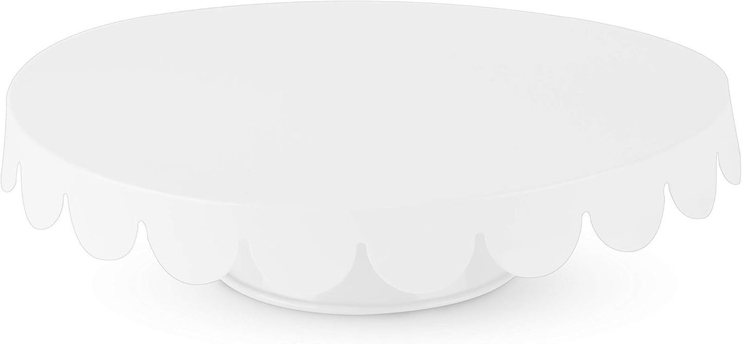 Twine Melamine Cake Stand, Cupcake Display Home Decor Food and Dessert Serving Accessory, 11.5 x 8 Inches, White, Set of 1