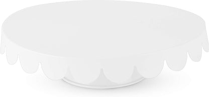 Twine Melamine Cake Stand, Cupcake Display Home Decor Food and Dessert Serving Accessory, 11.5 x 8 Inches, White, Set of 1
