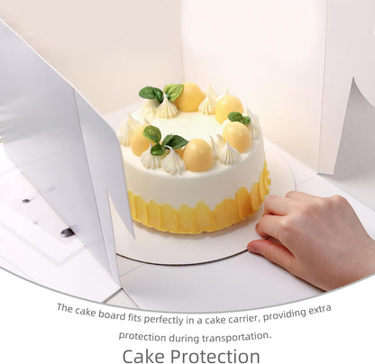 VGOODALL 10 Pack Cake Boxes, 10x10x8 Inches Cake Containers with Window, White Bakery Boxes with Lids for Birthday Party Wedding