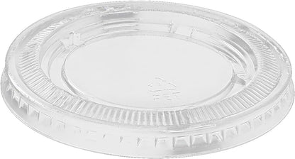 2oz Crystal Jello Shot Cups with Lids 100 Set, Leakproof & Freezer Safe Small Meal Prep Plastic Portion Cups for Salad Dessert Condiment Sauce Souffle, Food Storage Cups for Lunch Party Trips