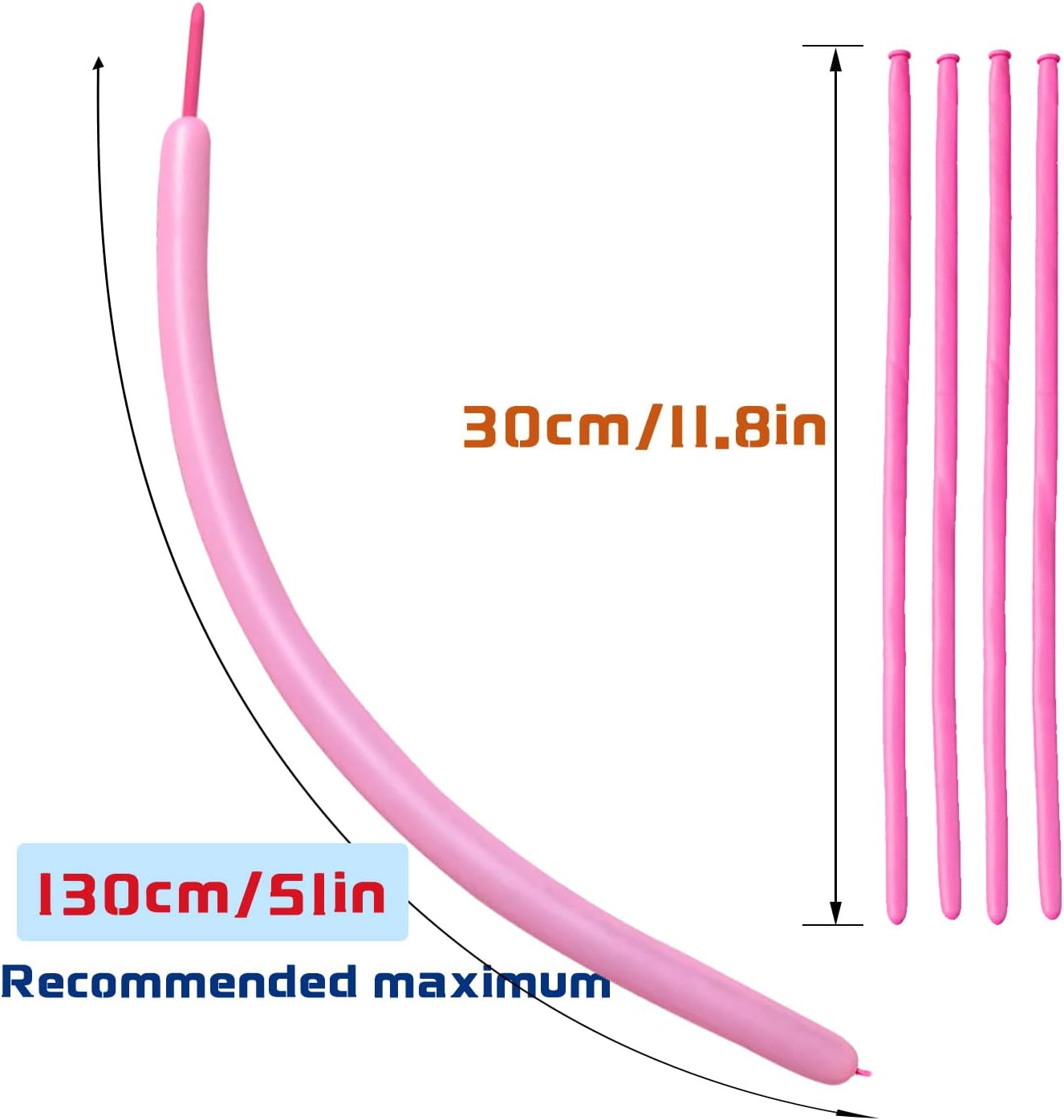260 Balloons Clear, Thickening Long Balloons for Tying Arch, Twisting Latex Animals Magic Modeling Skinny Birthday Balloon for Kid‘s Party Wedding Decoartion Supply 100pcs