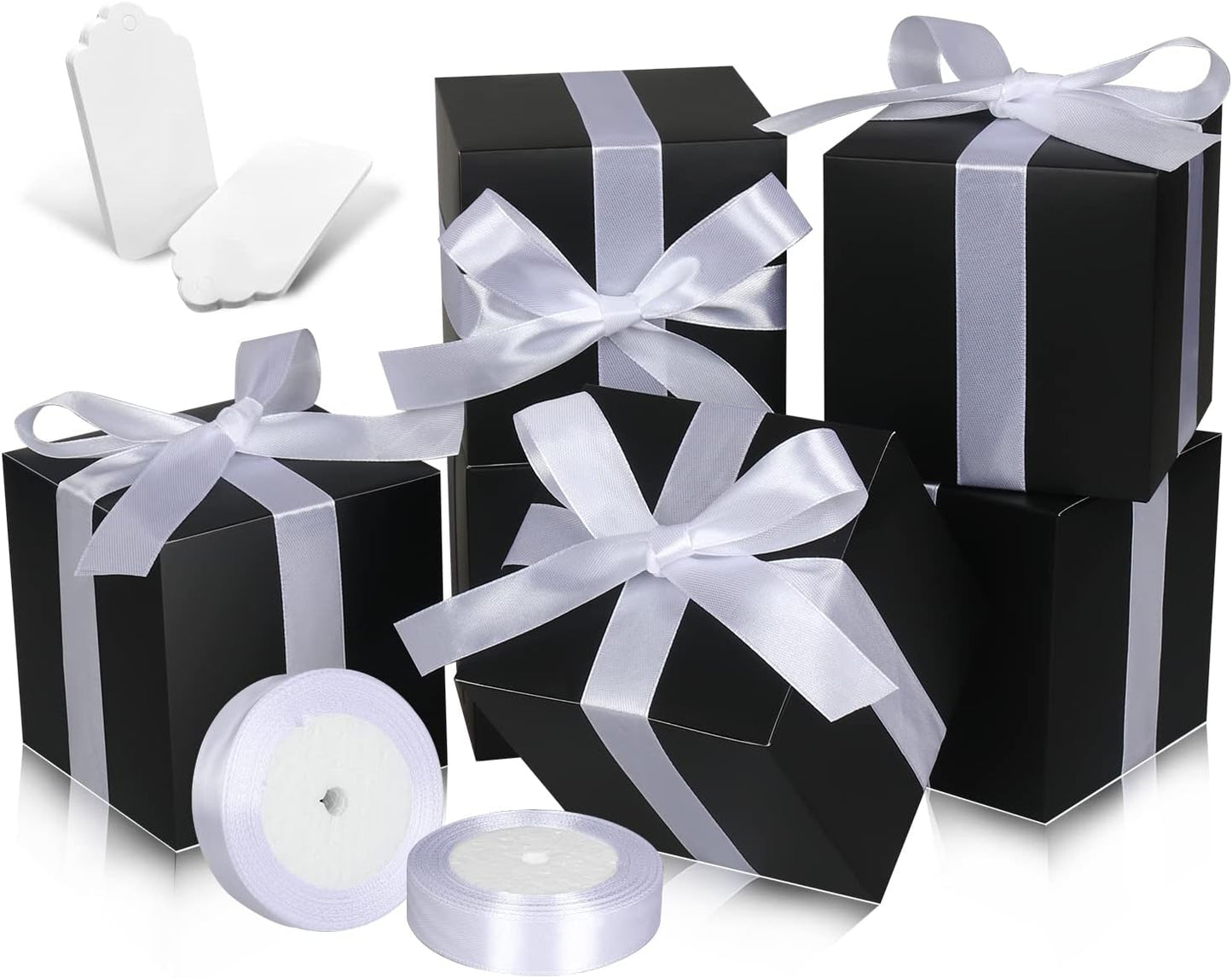 100 Pack Small Gift Boxes, 2x2x2 Inches Favor Boxes Gold Paper Gift Boxes with Lids for Presents, Crafting, Cupcake Boxes, Gifts, Candy Boxes for Wedding Party Bridal Shower Baby Shower Favors