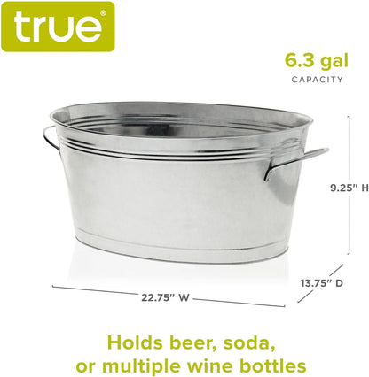 True Clear Acrylic Ice Bucket with Handles, 3-Liter Capacity, Durable Wine and Champagne Bucket, Perfect Ice Buckets for Parties, BBQs, Weddings, Picnics, Holidays, Outdoors, 8.75" x 8.25", Set of 1