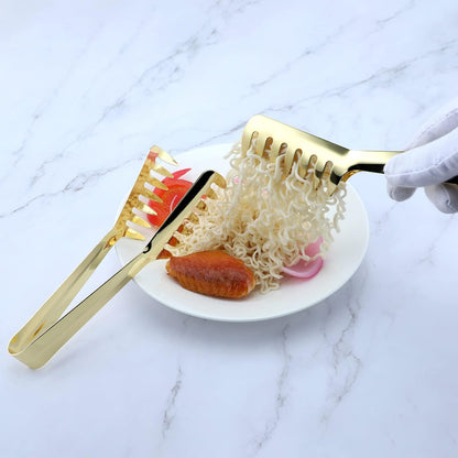 MSY BIGSUNNY 2 Pack Pasta Tong, Stainless Steel Food Tong Serving Tong, Spaghetti Tong
