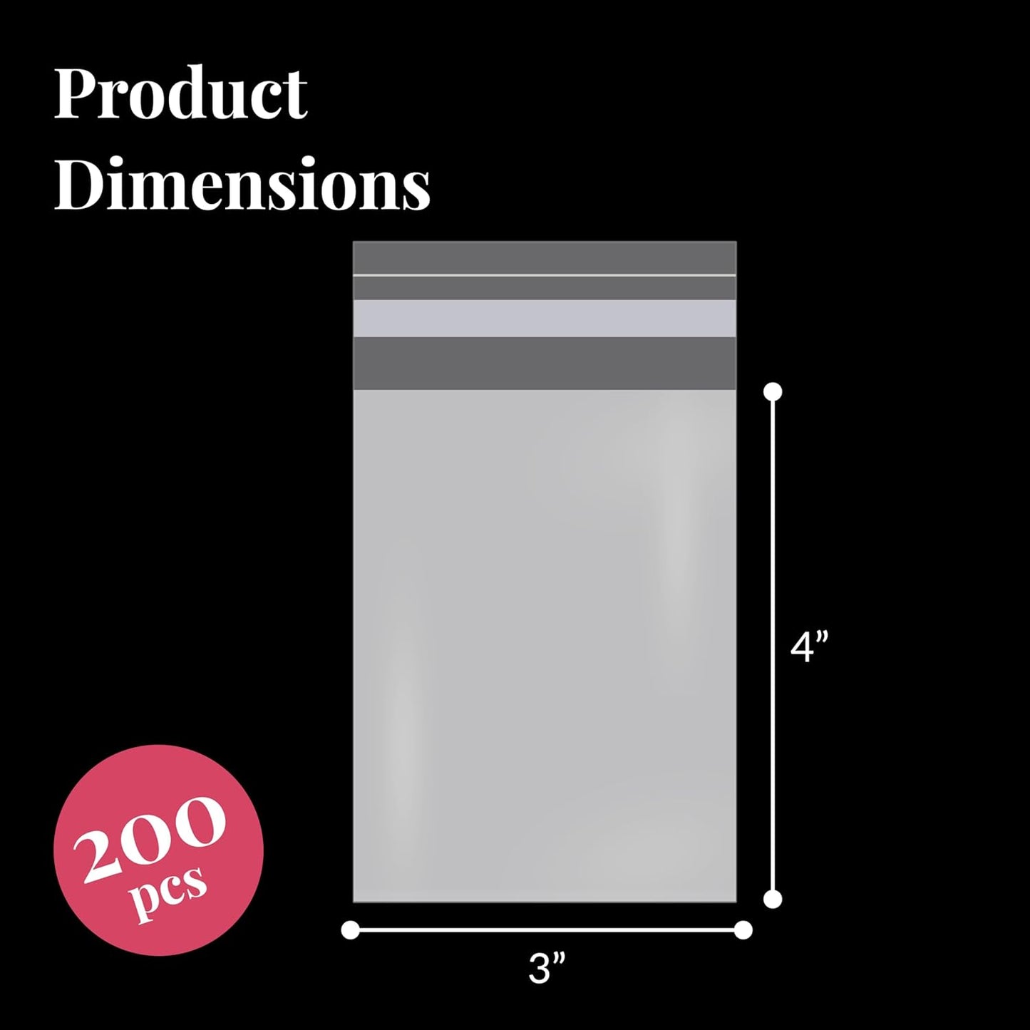 Prestee 200 Pack Clear Cellophane Bags for Favors - Transparent Goodie Bags for Birthday Party, 6x10 Inch Clear Bag with 4-Inch Twist Ties - Candy, Treat, Cookie Bag for Gift Giving