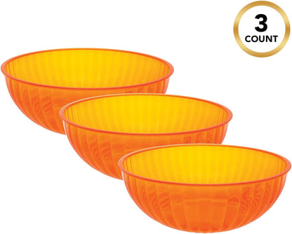 Party Essentials Hard Plastic 192-Ounce Serving Bowl, Neon Pink