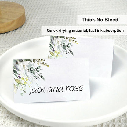 120 Pack place cards with Watercolor pattern Seating Place Cards for table setting table Weddings,Banquets,Dinner Parties,Name Cards