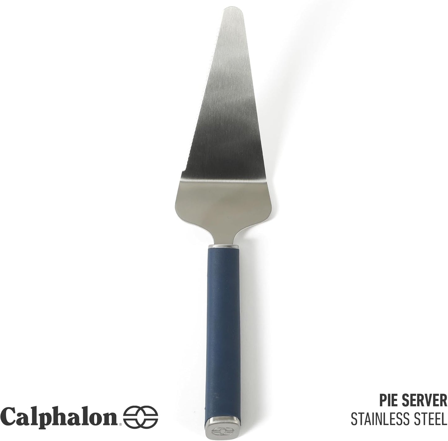 Calphalon Edge Stainless Steel Pie Server w/Thermoplastic Rubber Handle - Taupe