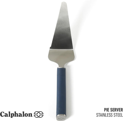 Calphalon Edge Stainless Steel Pie Server w/Thermoplastic Rubber Handle - Taupe