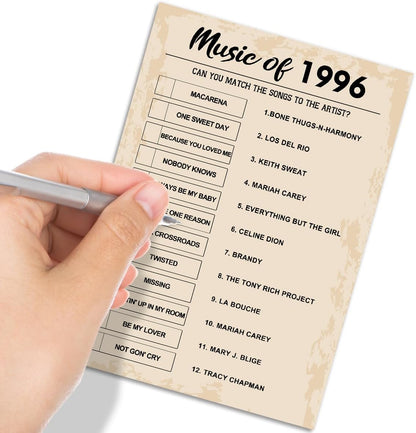 QUPT 40th Birthday Party Games, Movies in 1986 Games, Birthday Party Supplies for Adults, Fun 1986s Party Game，Pack of 30 Cards