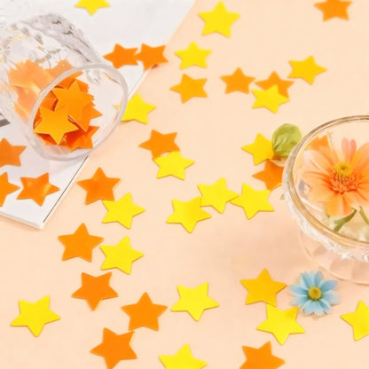Rainbow Metallic Foil Star Confetti 0.78inch/2cm 8000PCS Table Confetti for Party Birthday Decoration or Filled Balloons