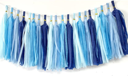 Tissue Paper Tassels Paper Tassel Garland Banner Table Decor Party Tassels Banner Wedding Birthday Baby Shower Nursey Party Decorations Supplies (20, Rose Gold+Pink+Rose Red+Lt-Pink)