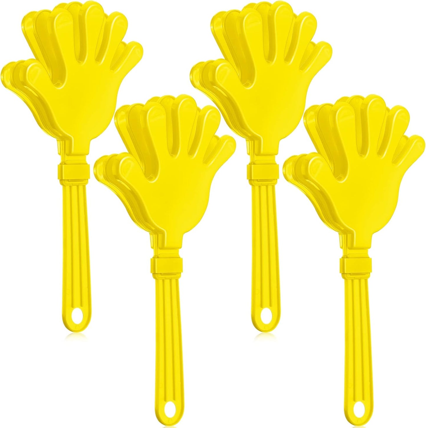 4 Pieces Jumbo Hand Clappers 11 Inch Noise Makers Party Favors Giant Large Hand Clappers Noise Makers for Sporting Events Cheers Ball Dance Basketball Football Noisemakers (Red)