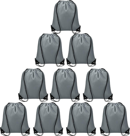 Vorspack 10 Pcs Drawstring Bags Bulk - Drawstring Backpack Draw String Back Bag for Gift, DIY, Party, Gym, Trip - 10 Colors