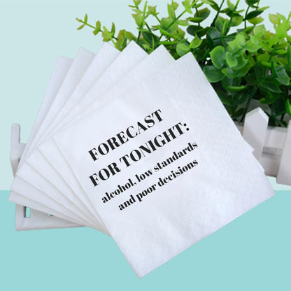 Funny Cocktail Napkins 100Pcs Funny Quotes Saying Disposable Paper Party Napkins 4.5 x 4.5 Two-ply (I Feel Sorry For People Who Don’t Know Us Napkins)