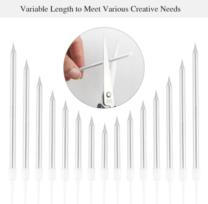 BEAN LIEVE 30-Count Champagne Gold Long Thin Metallic Birthday Candles, Cake Candles, Birthday Parties, Wedding Decorations, Party Candles, Cake Decorations