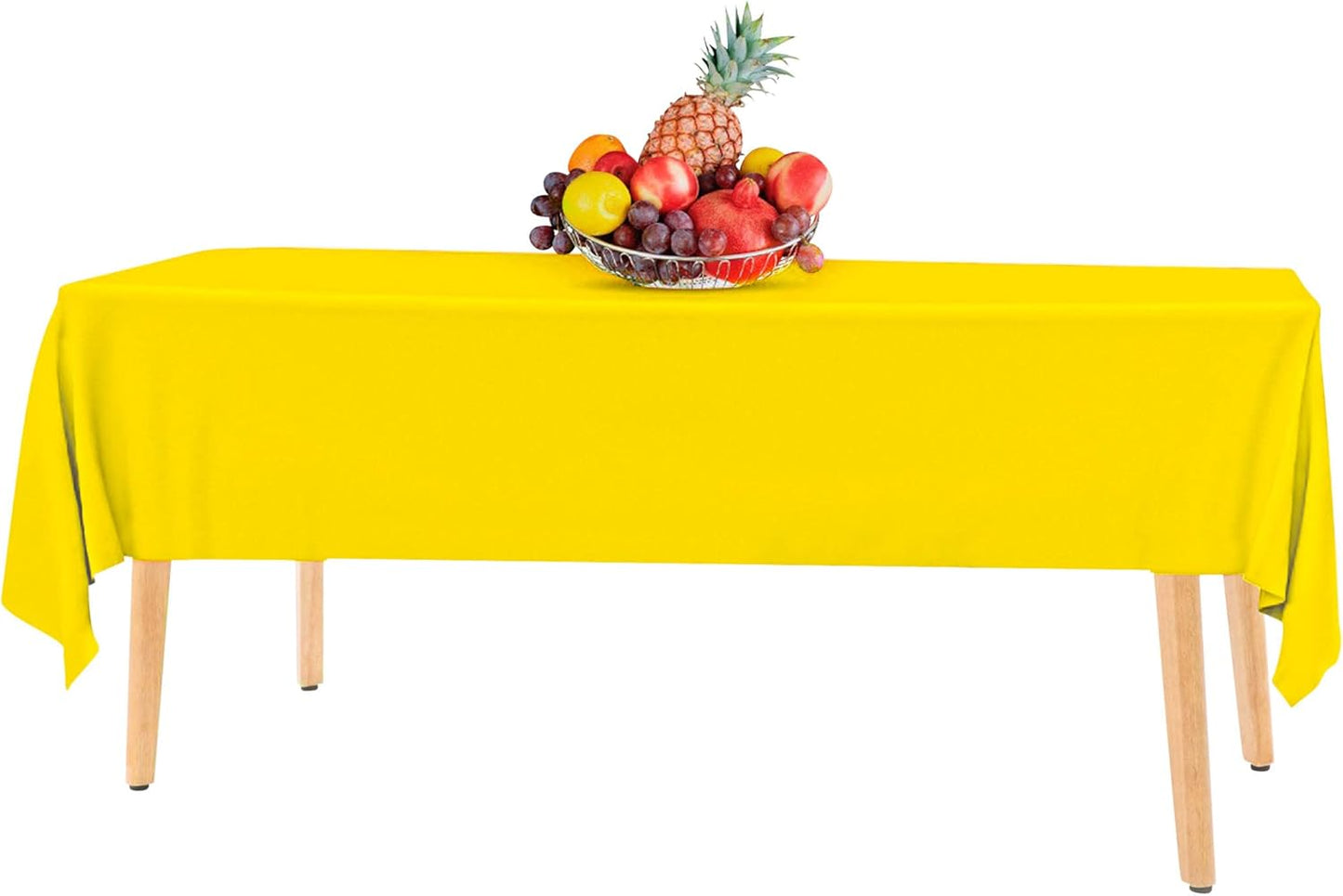 14 Pack Black 54 x 108 in. Rectangle Disposable Plastic Tablecloths - Smooth Decorative Covers for Parties, Weddings