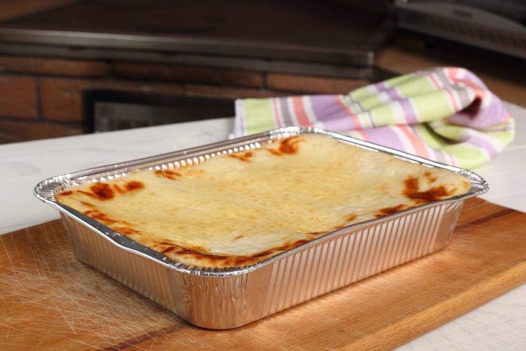 Aluminum Pans Half Size, 9X13, Extra Heavy Duty Disposable Foil Pans For Baking (30 Pack) Roasting & Chafing, Deep Tin Foil Bakeware, Steam Table Tray, Cookware, Food Prepping, Cake & Oven Pan