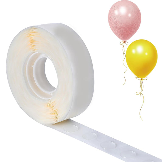 LMJIA 100PC White Balloon Adhesive Dots - Two-Sided, Removable, Non-Marking - Adhesive for Crafts, Balloons, Holiday, Party Decorations