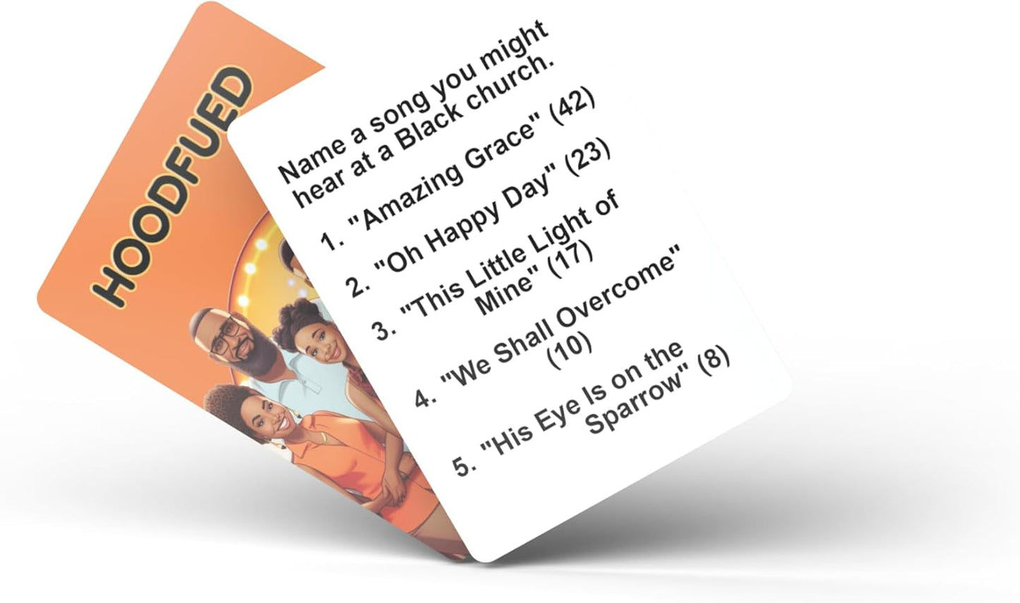 HoodFued : The Ultimate Family Trivia Card Game - A Culture-Centric Game That Brings Friends and Family Together for Fun and Knowledge and More Fun Than The Hood Charades Game for Family or Tabu