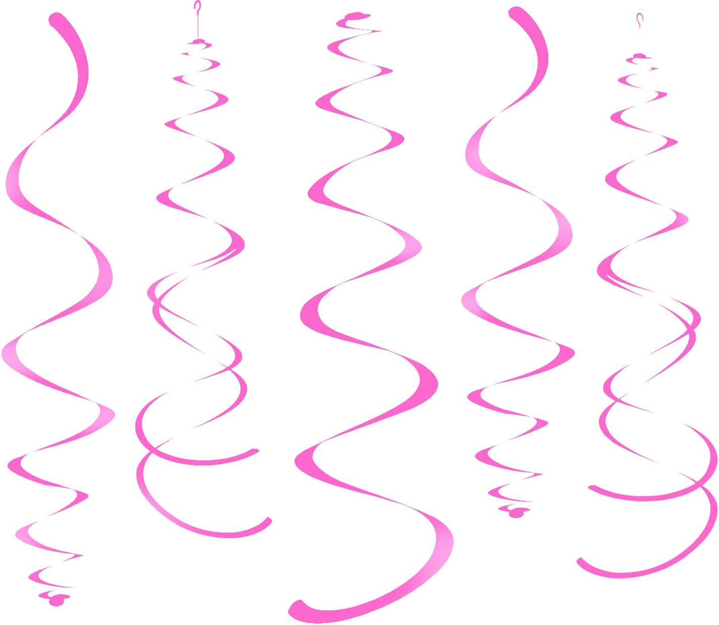Gold Party Hanging Swirl Decorations Plastic Streamer for Ceiling, Pack of 28
