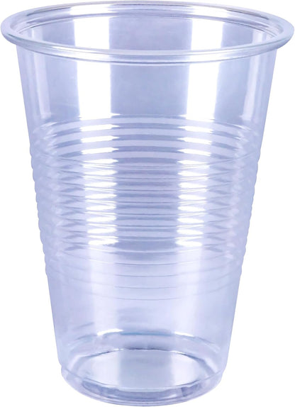 Amazon Basics Small Disposable Clear Plastic Cups, 9oz, 100 Count