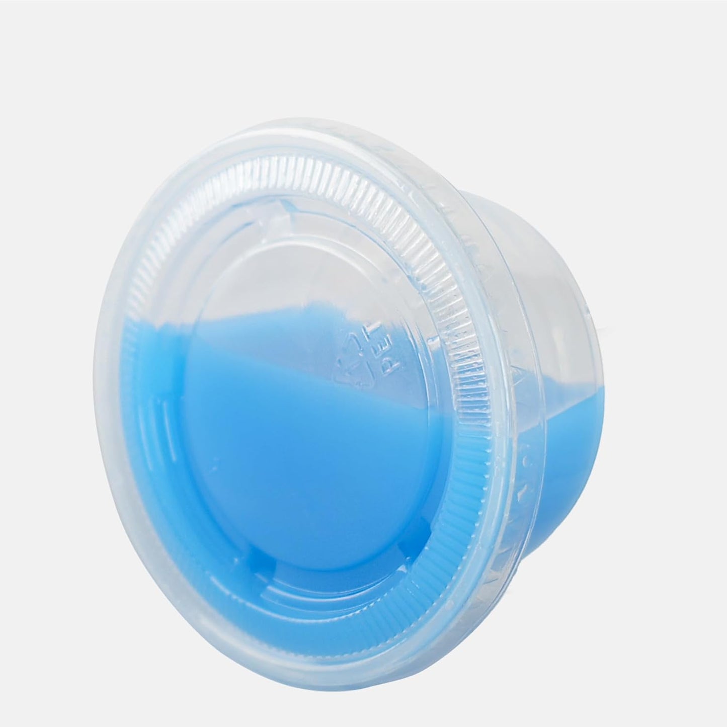 2oz Crystal Jello Shot Cups with Lids 100 Set, Leakproof & Freezer Safe Small Meal Prep Plastic Portion Cups for Salad Dessert Condiment Sauce Souffle, Food Storage Cups for Lunch Party Trips