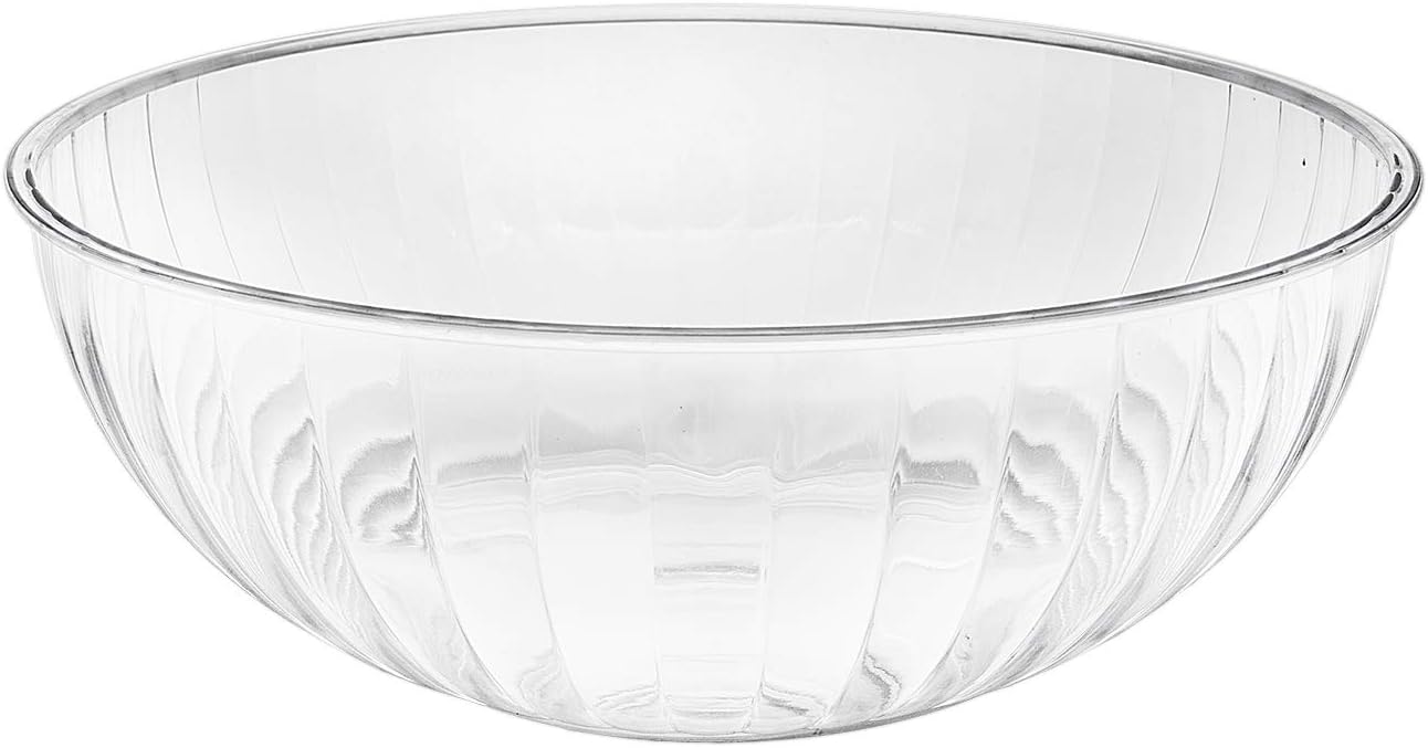 Party Essentials Hard Plastic 192-Ounce Serving Bowl, Neon Pink