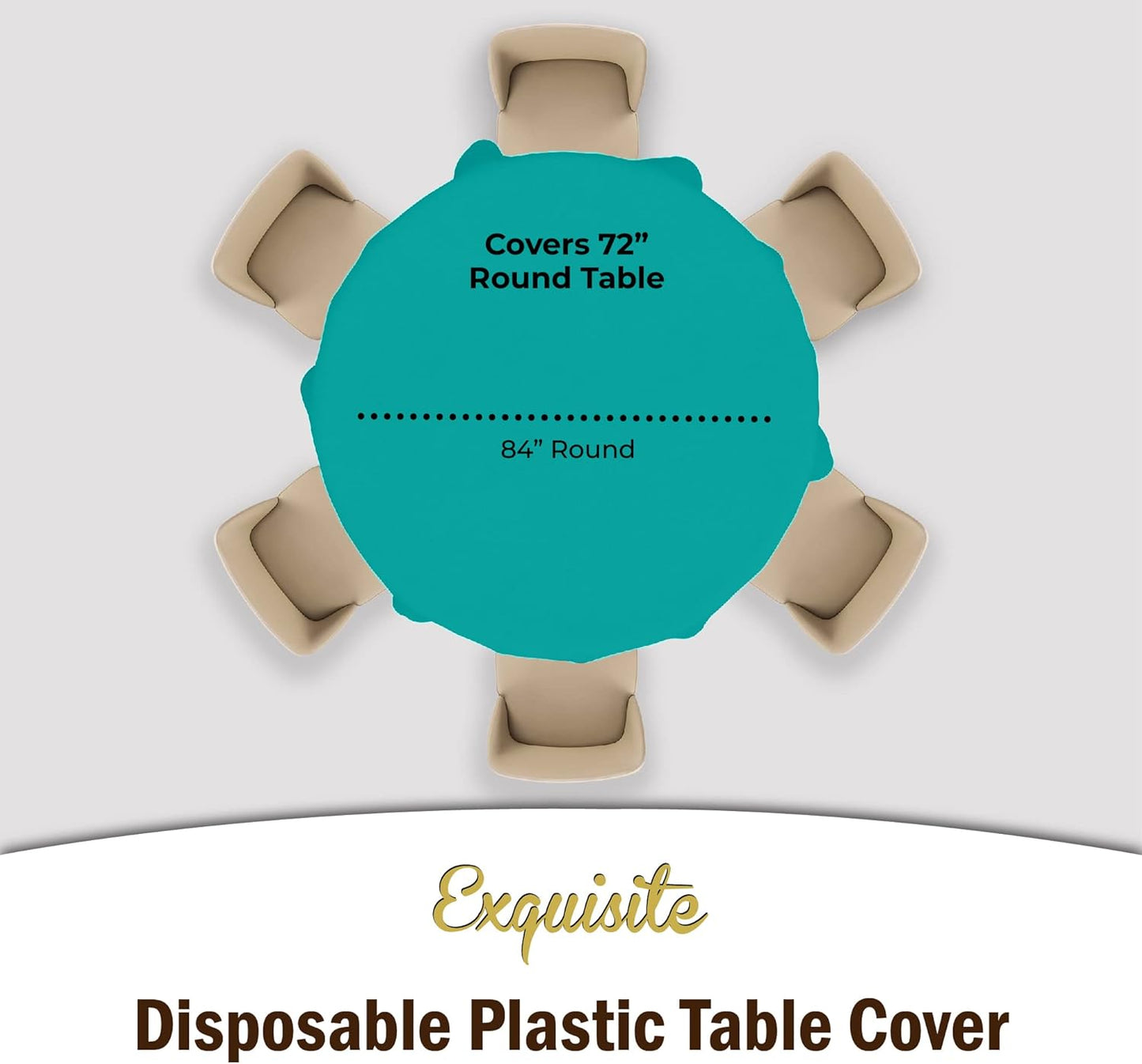 12-Pack Premium Plastic Tablecloth 54in. x 108in. Rectangle Table Cover - Dark Blue - Colors A