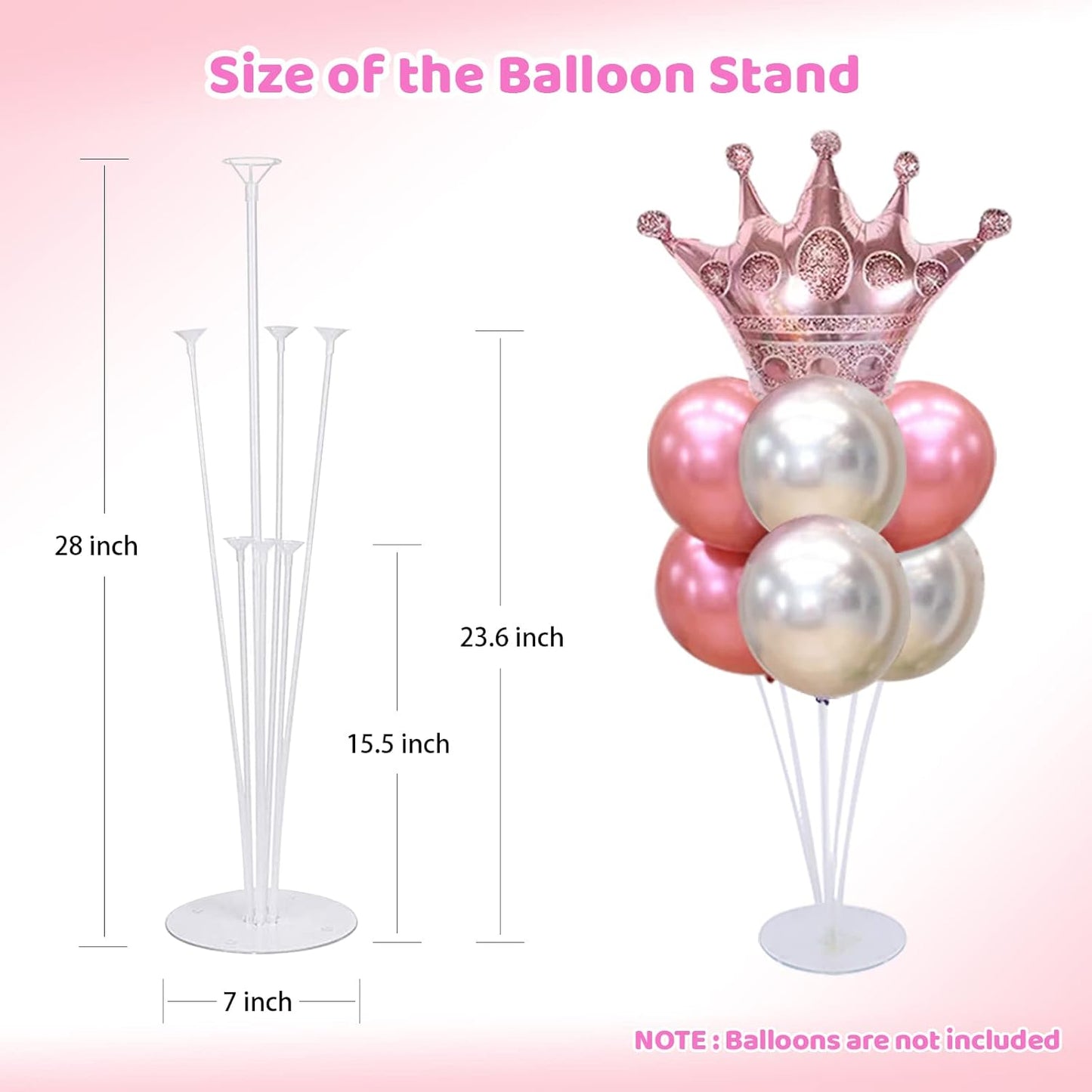 10 Sets of Balloon Stands for Table Balloon Stand Allowing Balloons To Float Without Helium Tank Balloon Holder Decorations for Birthday Party Wedding Festival Christmas
