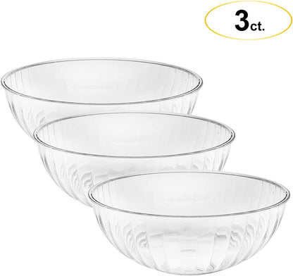 Party Essentials Hard Plastic 192-Ounce Serving Bowl, Neon Pink