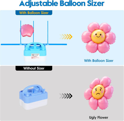 Electric Balloon Pump,110V 600W Portable Dual Nozzles Balloon Pump,Air Pump Balloon Blower for Party Decorations with Tying Tool
